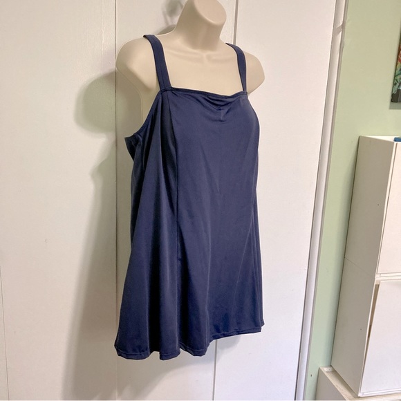 Swim 365 Royal Blue Adjustable Strap One Piece Bathing Suit Swim Dress 18W - Picture 3 of 16